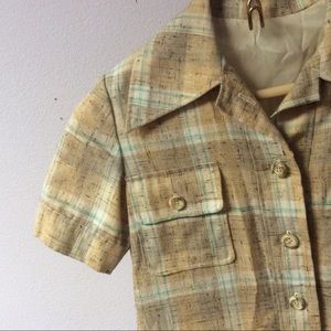 STEAL ME Vtg. 1970’s Plaid Lined Tunic Jacket